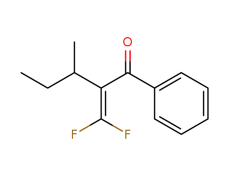 Molecular Structure of 139681-06-4 (1-Pentanone, 2-(difluoromethylene)-3-methyl-1-phenyl-)