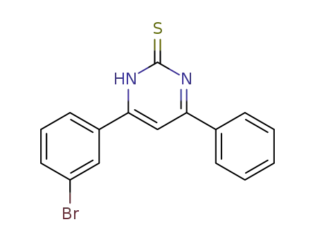 Molecular Structure of 67005-18-9 (6-(3-Bromo-phenyl)-4-phenyl-1H-pyrimidine-2-thione)