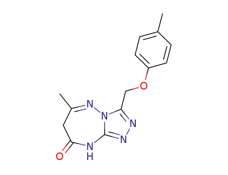Molecular Structure of 668488-73-1 (1H-1,2,4-Triazolo[4,3-b][1,2,4]triazepin-8(7H)-one,
6-methyl-3-[(4-methylphenoxy)methyl]-)