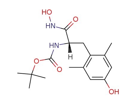 Molecular Structure of 848086-38-4 (Carbamic acid,
[(1S)-2-(hydroxyamino)-1-[(4-hydroxy-2,6-dimethylphenyl)methyl]-2-oxo
ethyl]-, 1,1-dimethylethyl ester)