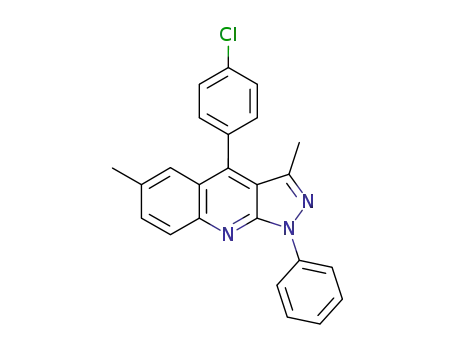 4-(4'-chlorophenyl)-3,6-dimethyl-1-phenyl-1-H-pyrazolo[3,4-b]quinoline