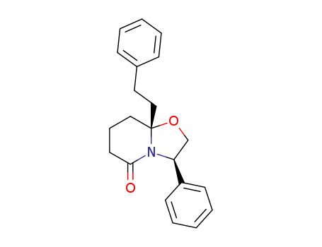 (3R,7aS)-3-phenyl-8a-(2-phenylethyl)-2,3,6,7,8,8a-hexahydrooxazolo[3,2-a]pyridin-5(5H)-one