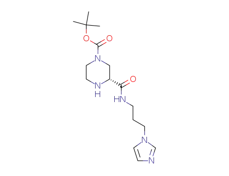 3-(3-(1H-imidazol-1-yl)propylcarbamoyl)-piperazine-1-carboxylic acid tert-butyl ester