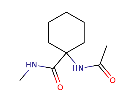 Molecular Structure of 103732-15-6 (Cyclohexanecarboxamide, 1-(acetylamino)-N-methyl-)