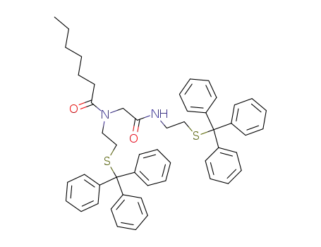 heptanoic acid (2-tritylsulfanyl-ethyl)-[(2-tritylsulfanyl-ethylcarbamoyl)-methyl]-amide