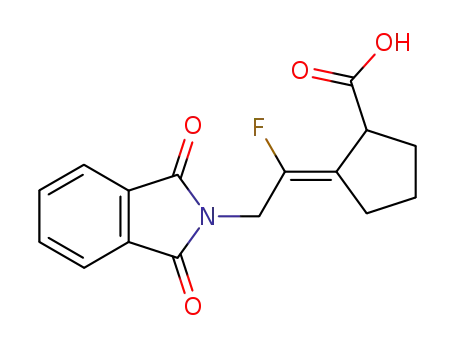 2-[2-(1,3-Dioxo-1,3-dihydro-isoindol-2-yl)-1-fluoro-eth-(Z)-ylidene]-cyclopentanecarboxylic acid
