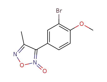 Molecular Structure of 23766-43-0 (3-(3-bromo-4-methoxy-phenyl)-4-methyl-furazan 2-oxide)