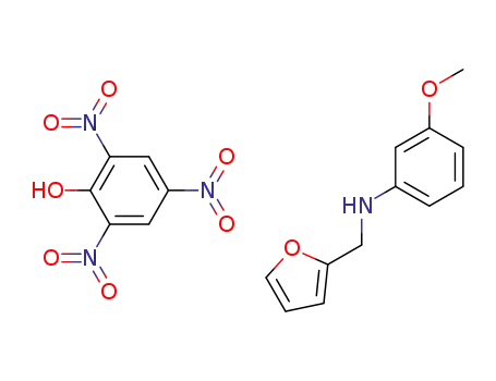 Picric acid; compound with furan-2-ylmethyl-(3-methoxy-phenyl)-amine