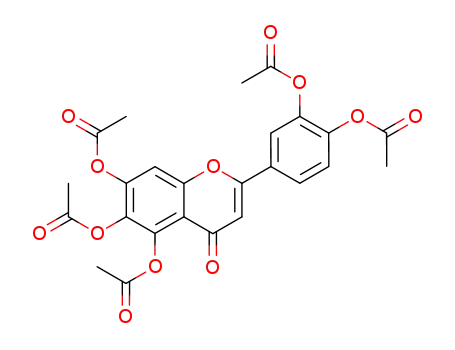 Molecular Structure of 27302-42-7 (4H-1-Benzopyran-4-one,
5,6,7-tris(acetyloxy)-2-[3,4-bis(acetyloxy)phenyl]-)