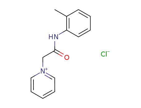 Molecular Structure of 62513-04-6 (Pyridinium, 1-[2-[(2-methylphenyl)amino]-2-oxoethyl]-, chloride)