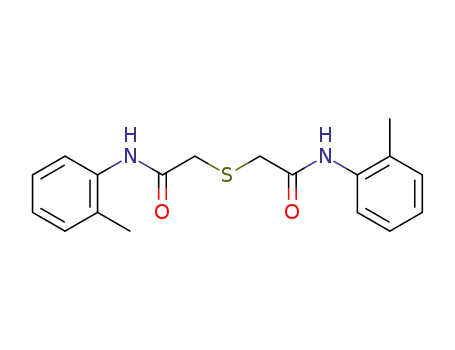 Molecular Structure of 37395-07-6 (sulfanediyldi-acetic acid di-<i>o</i>-toluidide)