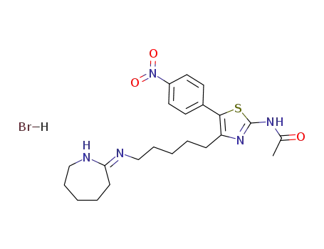 Acetamide,
N-[5-(4-nitrophenyl)-4-[5-[(3,4,5,6-tetrahydro-2H-azepin-7-yl)amino]pent
yl]-2-thiazolyl]-, monohydrobromide