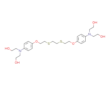 Molecular Structure of 111851-30-0 (tetrakis-<i>N</i>-(2-hydroxy-ethyl)-4,4'-(3,6-dithia-octanediyldioxy)-di-aniline)