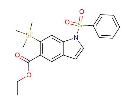 1H-Indole-5-carboxylic acid, 1-(phenylsulfonyl)-6-(trimethylsilyl)-, ethyl
ester