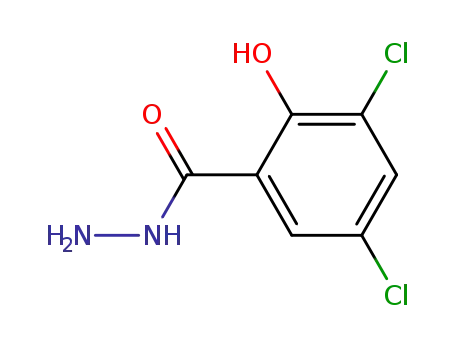 Molecular Structure of 50848-92-5 (Benzoic acid, 3,5-dichloro-2-hydroxy-, hydrazide)