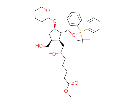 7-[(1S,2S,3R,5S)-2-(tert-Butyl-diphenyl-silanyloxymethyl)-5-hydroxymethyl-3-(tetrahydro-pyran-2-yloxy)-cyclopentyl]-6-hydroxy-heptanoic acid methyl ester