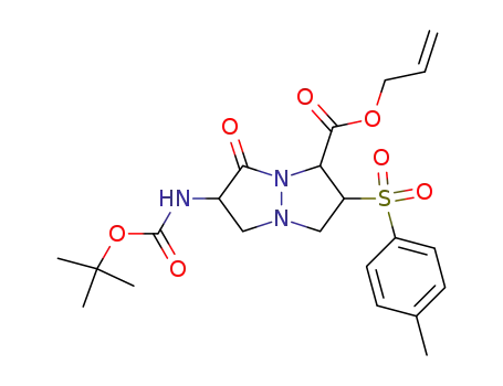 6-tert-Butoxycarbonylamino-7-oxo-2-(toluene-4-sulfonyl)-tetrahydro-pyrazolo[1,2-a]pyrazole-1-carboxylic acid allyl ester