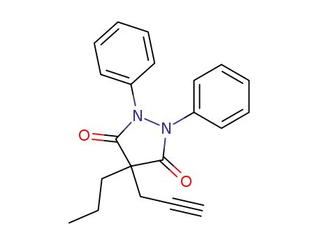 Molecular Structure of 102318-30-9 (1,2-diphenyl-4-prop-2-ynyl-4-propyl-pyrazolidine-3,5-dione)