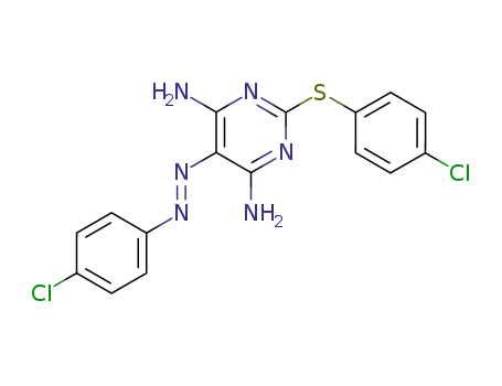 5-(4-chloro-phenylazo)-2-(4-chloro-phenylsulfanyl)-pyrimidine-4,6-diyldiamine