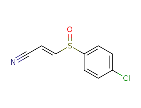 (+/-)-3<i>t</i>-(4-chloro-benzenesulfinyl)-acrylonitrile