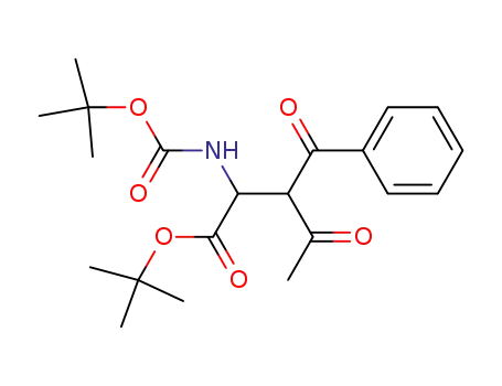 t-butyl 2-(t-butoxycarbonylamino)-4-oxo-3-(oxophenylmethyl)pentanoate