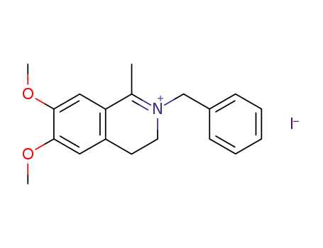 Isoquinolinium, 3,4-dihydro-6,7-dimethoxy-1-methyl-2-(phenylmethyl)-,iodide