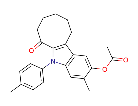 6H-Cyclooct[b]indol-6-one,
2-(acetyloxy)-5,7,8,9,10,11-hexahydro-3-methyl-5-(4-methylphenyl)-