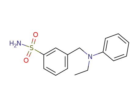 Molecular Structure of 56919-72-3 (Benzenesulfonamide, 3-[(ethylphenylamino)methyl]-)