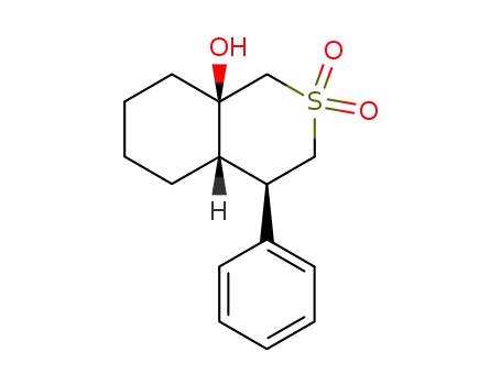 Molecular Structure of 69263-13-4 (8a-β-hydroxy-4-β-phenyl-cis-2-thiadecalin 2,2 dioxide)