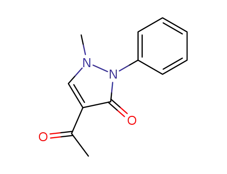 Molecular Structure of 15182-98-6 (4-acetyl-1,2-dihydro-1-methyl-2-phenyl-3H-pyrazol-3-one)