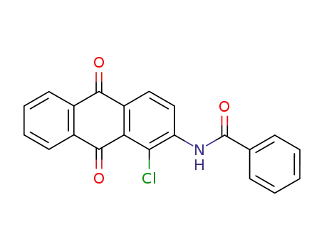 Molecular Structure of 62956-89-2 (Benzamide, N-(1-chloro-9,10-dihydro-9,10-dioxo-2-anthracenyl)-)