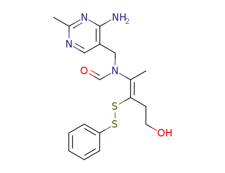 <i>N</i>-(4-amino-2-methyl-pyrimidin-5-ylmethyl)-<i>N</i>-(4-hydroxy-1-methyl-2-phenyldisulfanyl-but-1-enyl)-formamide