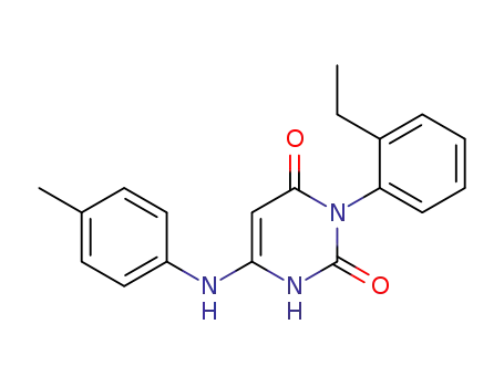 2,4(1H,3H)-Pyrimidinedione,
3-(2-ethylphenyl)-6-[(4-methylphenyl)amino]-