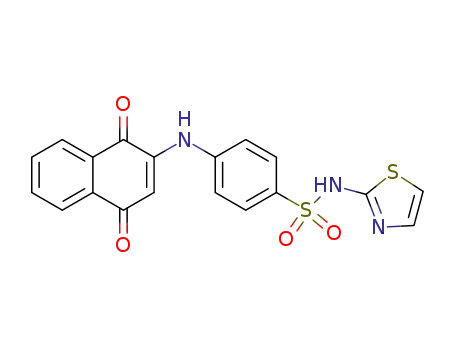 Molecular Structure of 63875-49-0 (Benzenesulfonamide,
4-[(1,4-dihydro-1,4-dioxo-2-naphthalenyl)amino]-N-2-thiazolyl-)