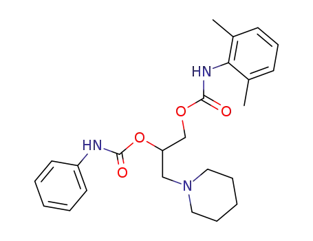 1-(2,6-dimethyl-phenylcarbamoyloxy)-2-phenylcarbamoyloxy-3-piperidino-propane