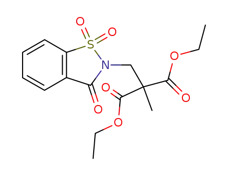 methyl-(1,1,3-trioxo-1,3-dihydro-1λ<sup>6</sup>-benzo[<i>d</i>]isothiazol-2-ylmethyl)-malonic acid diethyl ester