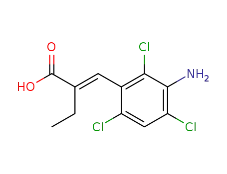 2-ethyl-3<i>t</i>-(3-amino-2,4,6-trichloro-phenyl)-acrylic acid