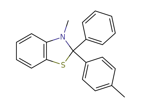 3-methyl-2-phenyl-2-<i>p</i>-tolyl-2,3-dihydro-benzothiazole