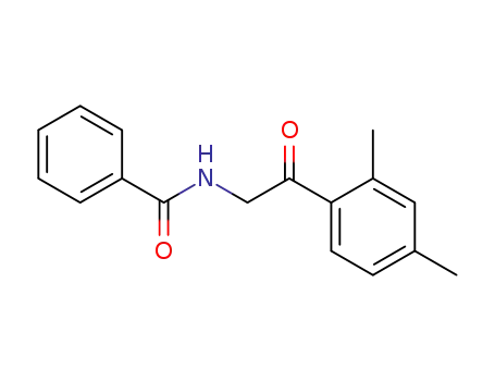 Molecular Structure of 63670-21-3 (2-benzoylamino-1-(2,4-dimethyl-phenyl)-ethanone)