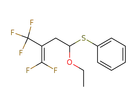 Molecular Structure of 62378-60-3 (Benzene, [[1-ethoxy-4,4-difluoro-3-(trifluoromethyl)-3-butenyl]thio]-)