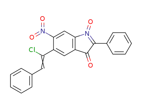 5-(α-chloro-styryl)-6-nitro-2-phenyl-indol-3-one-1-oxide