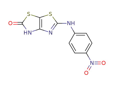 Molecular Structure of 20943-31-1 (5-(4-nitro-anilino)-3<i>H</i>-thiazolo[4,5-<i>d</i>]thiazol-2-one)