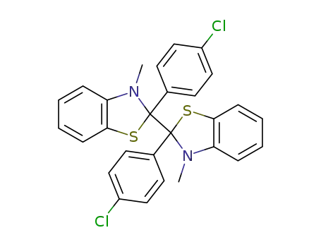 Molecular Structure of 70486-63-4 (2,2'-bis-(4-chloro-phenyl)-3,3'-dimethyl-2,3,2',3'-tetrahydro-[2,2']bi[benzothiazolyl])