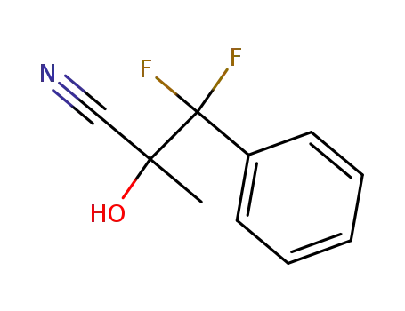 Molecular Structure of 29548-90-1 (3,3-Difluoro-2-hydroxy-2-methyl-3-phenyl-propionitrile)