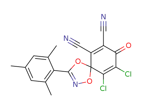 9,10-dichloro-8-oxo-3-(2,4,6-trimethyl-phenyl)-1,4-dioxa-2-aza-spiro[4.5]deca-2,6,9-triene-6,7-dicarbonitrile