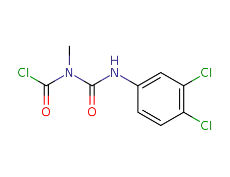 Molecular Structure of 31949-01-6 (Carbamic chloride, [[(3,4-dichlorophenyl)amino]carbonyl]methyl-)