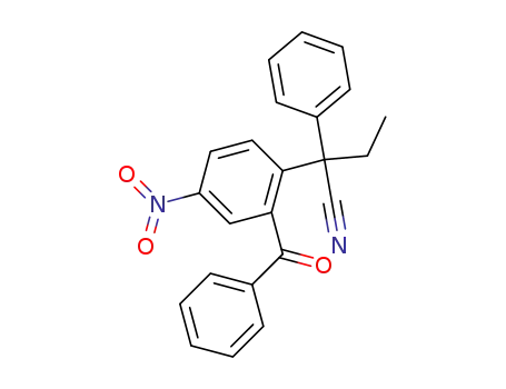 Molecular Structure of 33092-39-6 (2-(2-Benzoyl-4-nitro-phenyl)-2-phenyl-butyronitrile)