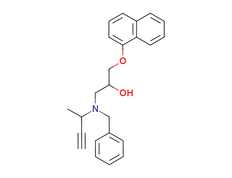 Molecular Structure of 2116-21-4 (1-[Benzyl-(1-methyl-prop-2-ynyl)-amino]-3-(naphthalen-1-yloxy)-propan-2-ol)