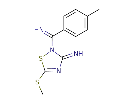 1,2,4-Thiadiazol-3(2H)-imine,
2-[imino(4-methylphenyl)methyl]-5-(methylthio)-