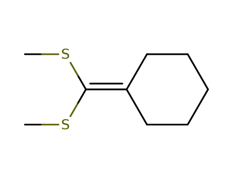 Molecular Structure of 40920-15-8 (Cyclohexane, [bis(methylthio)methylene]-)